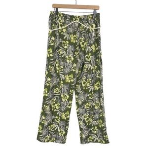 Modern Attractions Floral Green and White Pants / Wms XL